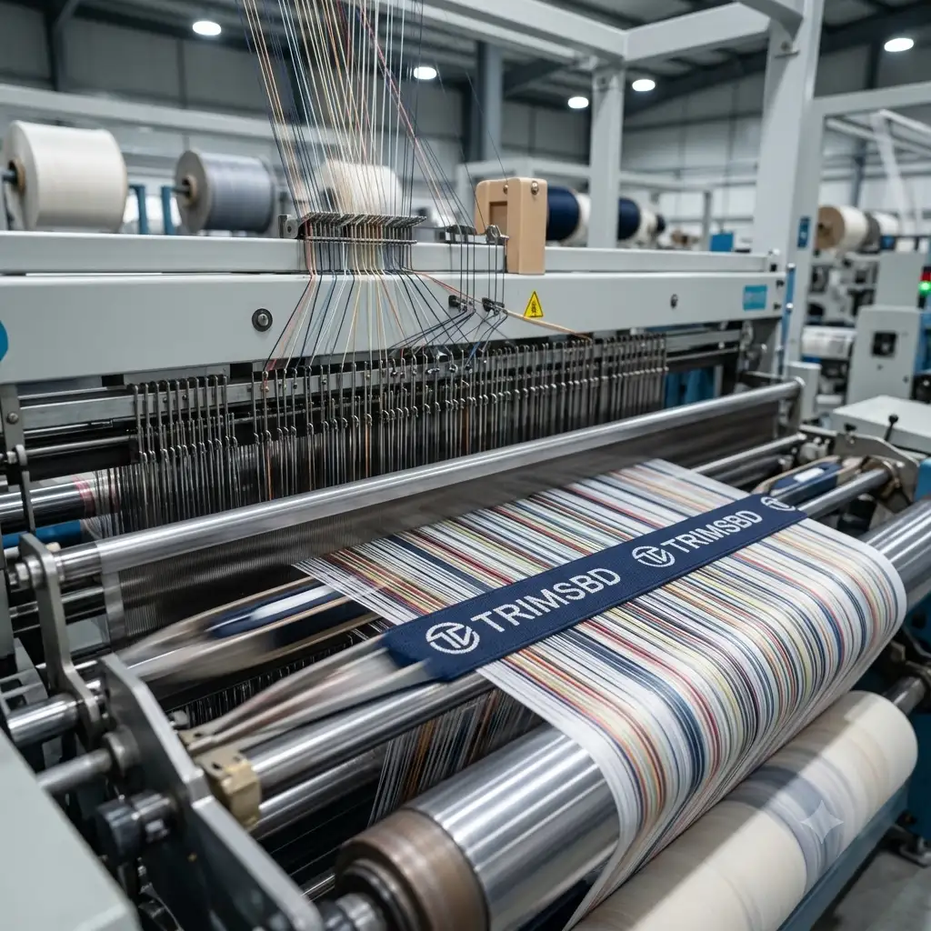 Machine close-up, Trims Bangladesh factory